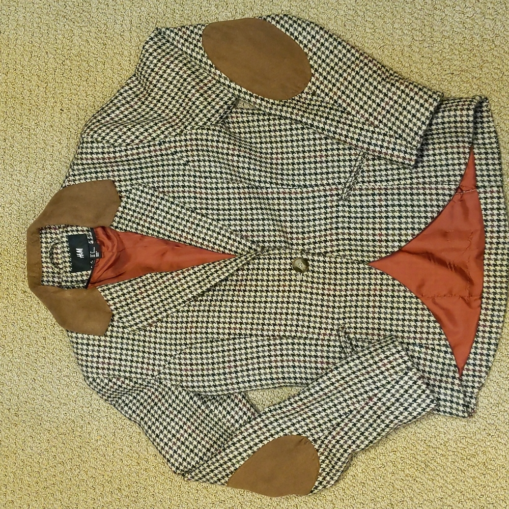 H&M houndstooth wool blazer